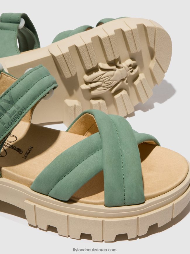 Sling-Back Sandals JADA854 Women Fly London 4V24RT546 JADE GREEN
