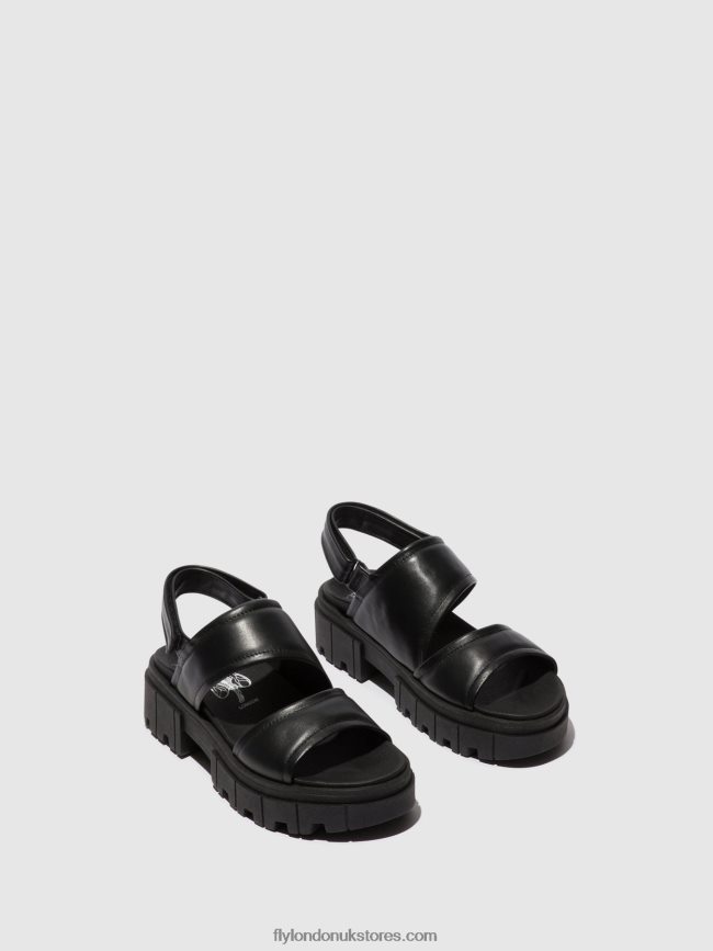Sling-Back Sandals JIRA865 Women Fly London 4V24RT542 BLACK