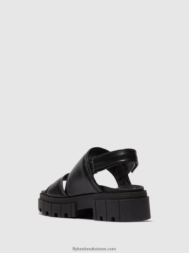 Sling-Back Sandals JIRA865 Women Fly London 4V24RT542 BLACK