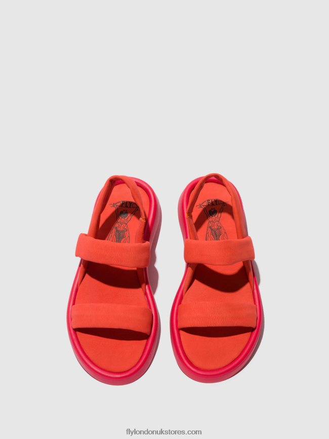 Sling-Back Sandals TERA873 Women Fly London 4V24RT540 DEVIL RED