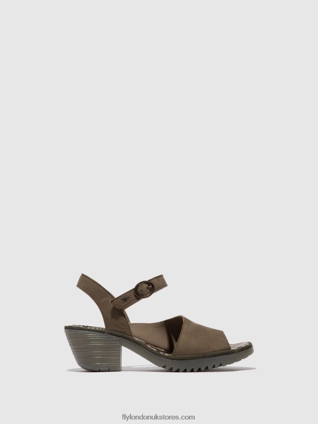 Sling-Back Sandals WELY439 Women Fly London 4V24RT443 KHAKI