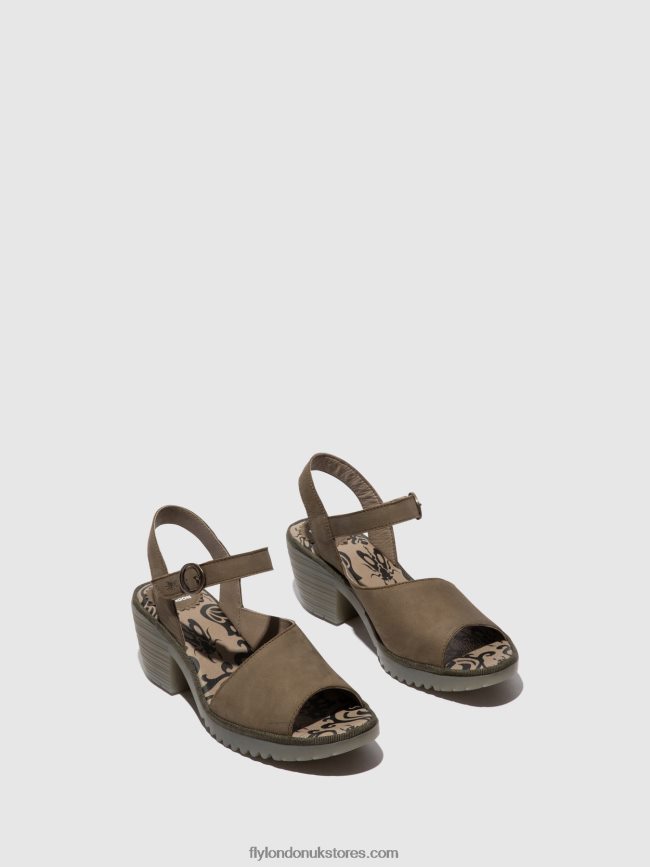 Sling-Back Sandals WELY439 Women Fly London 4V24RT443 KHAKI