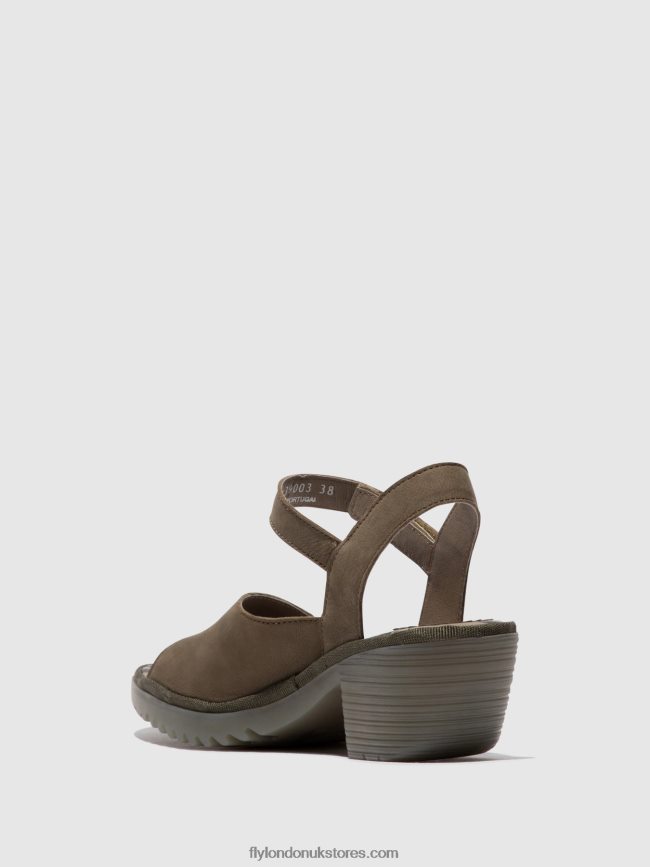 Sling-Back Sandals WELY439 Women Fly London 4V24RT443 KHAKI