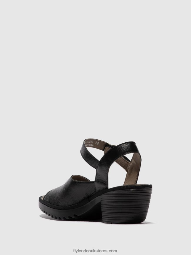Sling-Back Sandals WELY439 Women Fly London 4V24RT453 BLACK