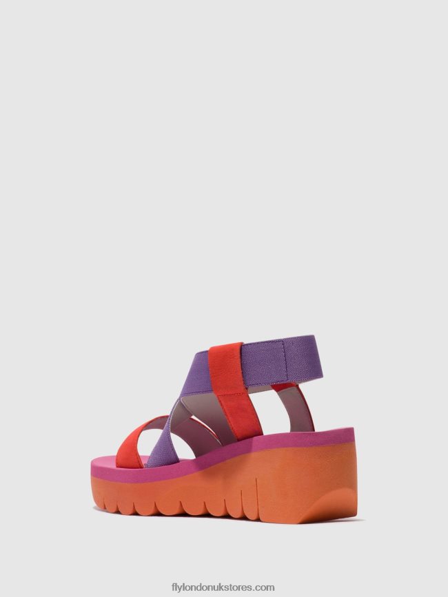 Sling-Back Sandals YABI922 Women Fly London 4V24RT442 ORANGE (VIOLA)
