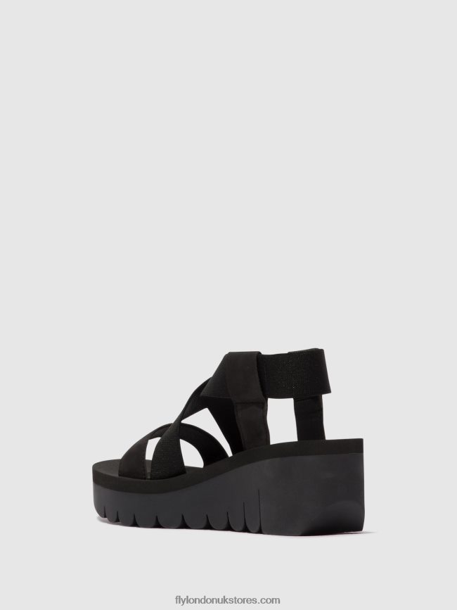 Sling-Back Sandals YABI922 Women Fly London 4V24RT445 BLACK