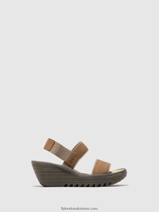 Sling-Back Sandals YACO416 Women Fly London 4V24RT431 SAND