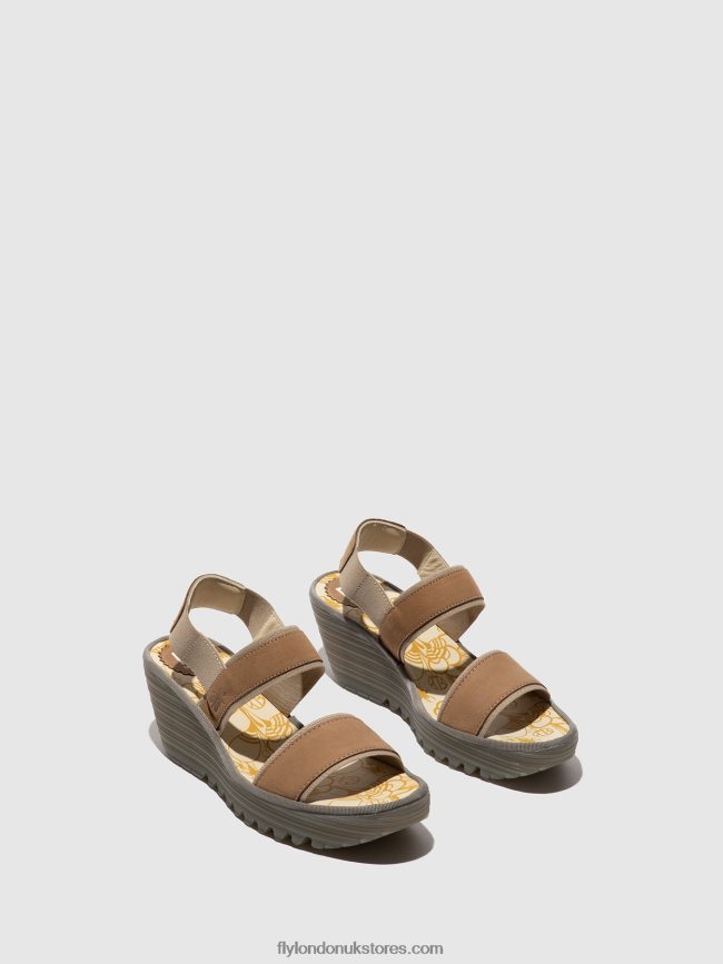 Sling-Back Sandals YACO416 Women Fly London 4V24RT431 SAND