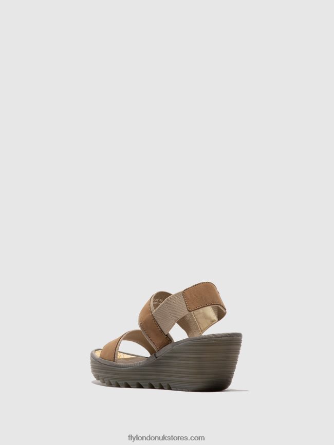Sling-Back Sandals YACO416 Women Fly London 4V24RT431 SAND
