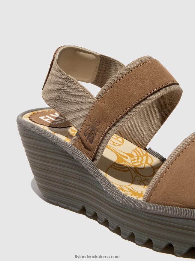 Sling-Back Sandals YACO416 Women Fly London 4V24RT431 SAND