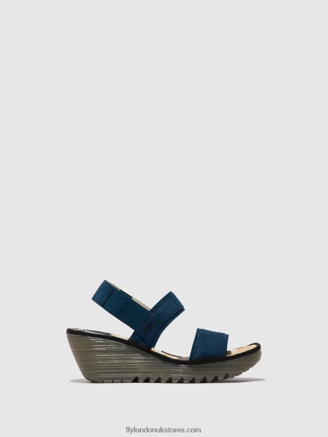 Sling-Back Sandals YACO416 Women Fly London 4V24RT438 BLUE