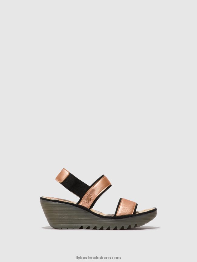 Sling-Back Sandals YACO416 Women Fly London 4V24RT439 BLUSH GOLD