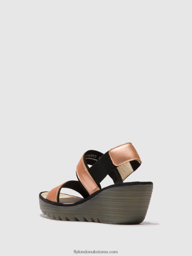 Sling-Back Sandals YACO416 Women Fly London 4V24RT439 BLUSH GOLD
