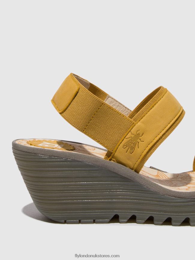Sling-Back Sandals YACO416 Women Fly London 4V24RT440 BUMBLEBEE