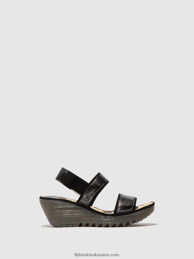 Sling-Back Sandals YACO416 Women Fly London 4V24RT441 GRAPHITE
