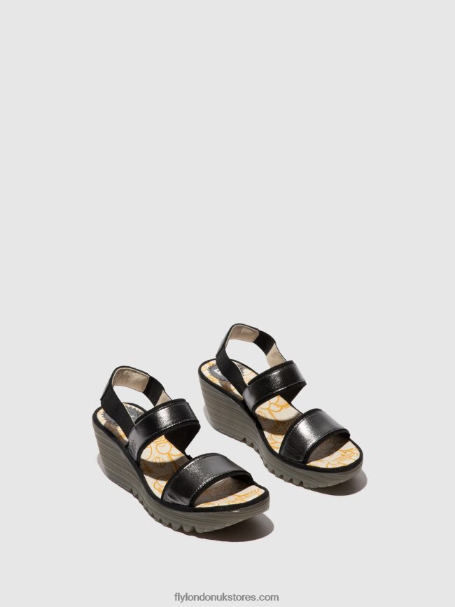 Sling-Back Sandals YACO416 Women Fly London 4V24RT441 GRAPHITE