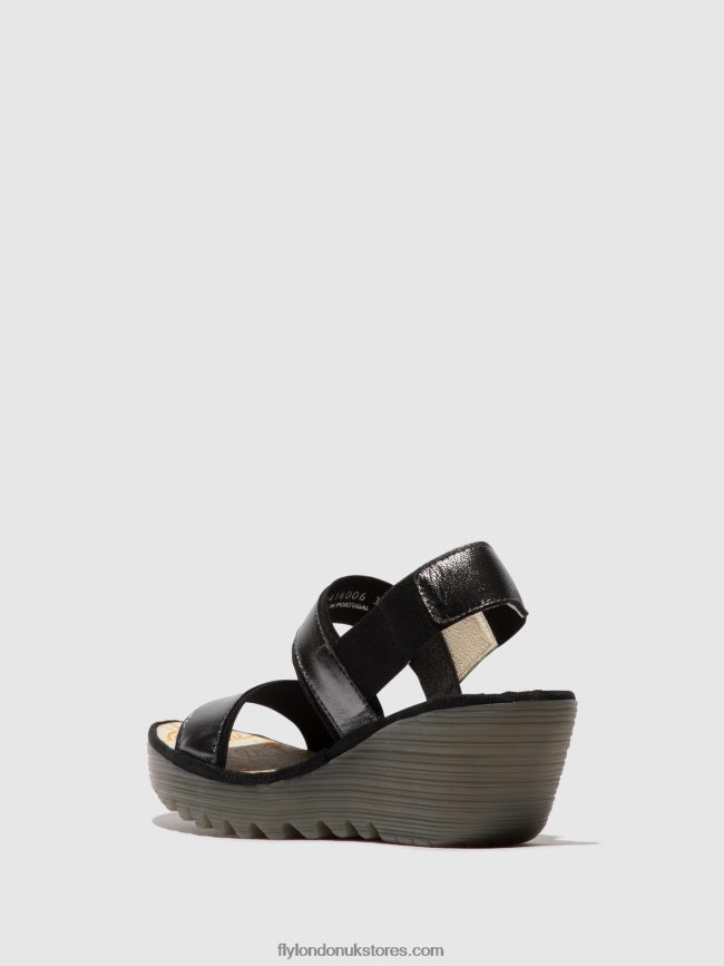 Sling-Back Sandals YACO416 Women Fly London 4V24RT441 GRAPHITE