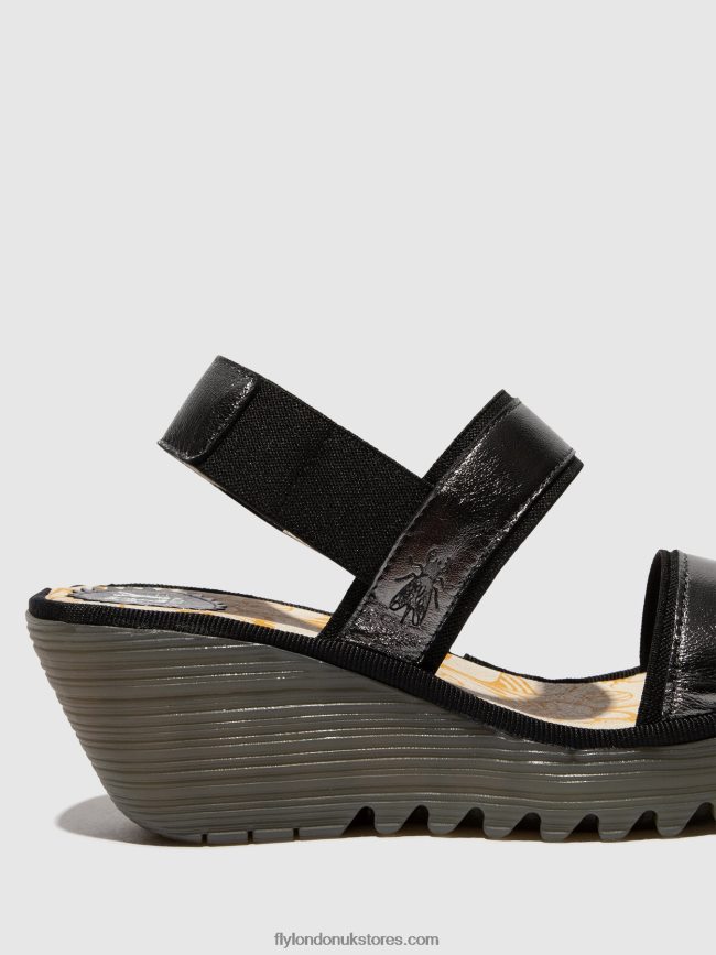 Sling-Back Sandals YACO416 Women Fly London 4V24RT441 GRAPHITE