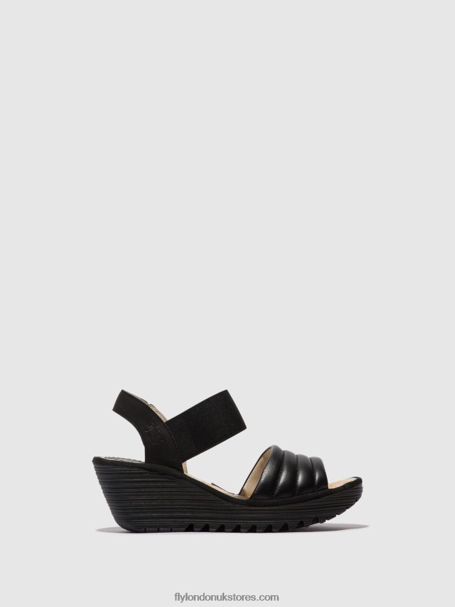 Sling-Back Sandals YIKO414 Women Fly London 4V24RT432 BLACK