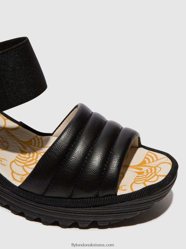 Sling-Back Sandals YIKO414 Women Fly London 4V24RT432 BLACK