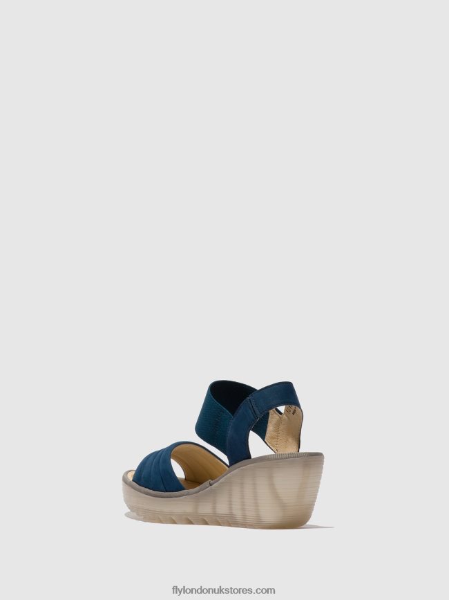 Sling-Back Sandals YIKO414 Women Fly London 4V24RT433 BLUE