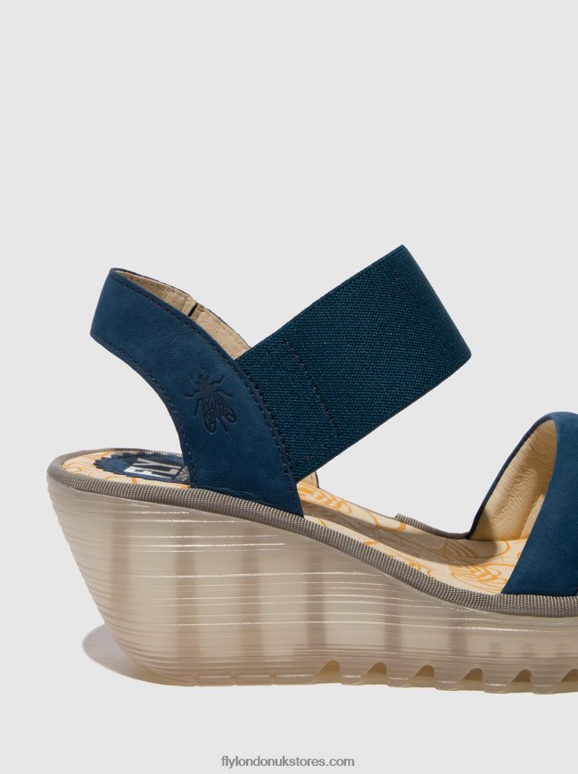 Sling-Back Sandals YIKO414 Women Fly London 4V24RT433 BLUE