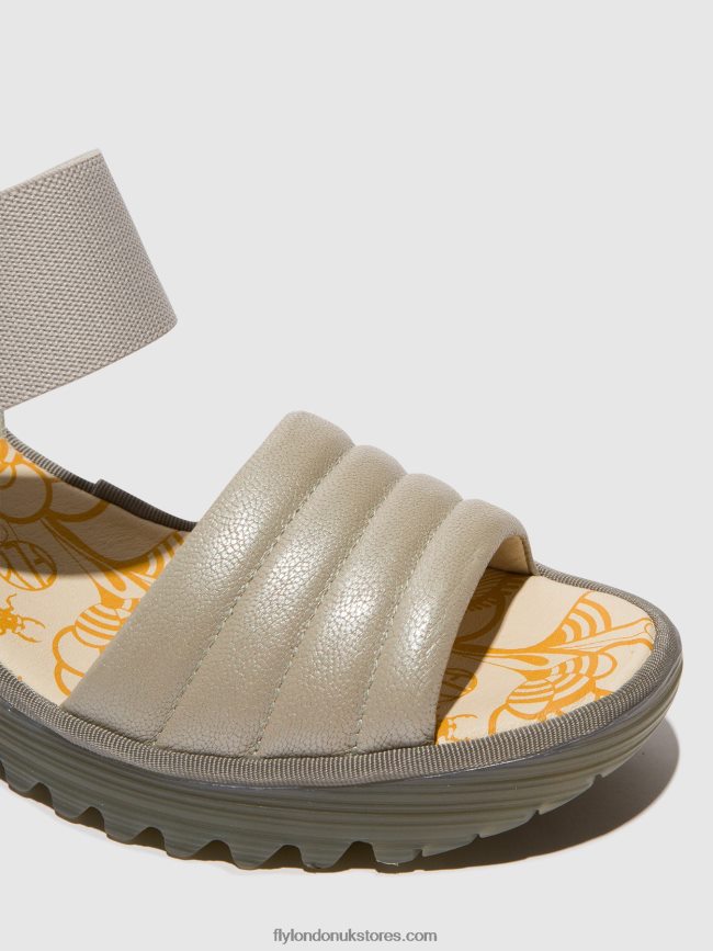 Sling-Back Sandals YIKO414 Women Fly London 4V24RT435 SILVER/OFFWHITE