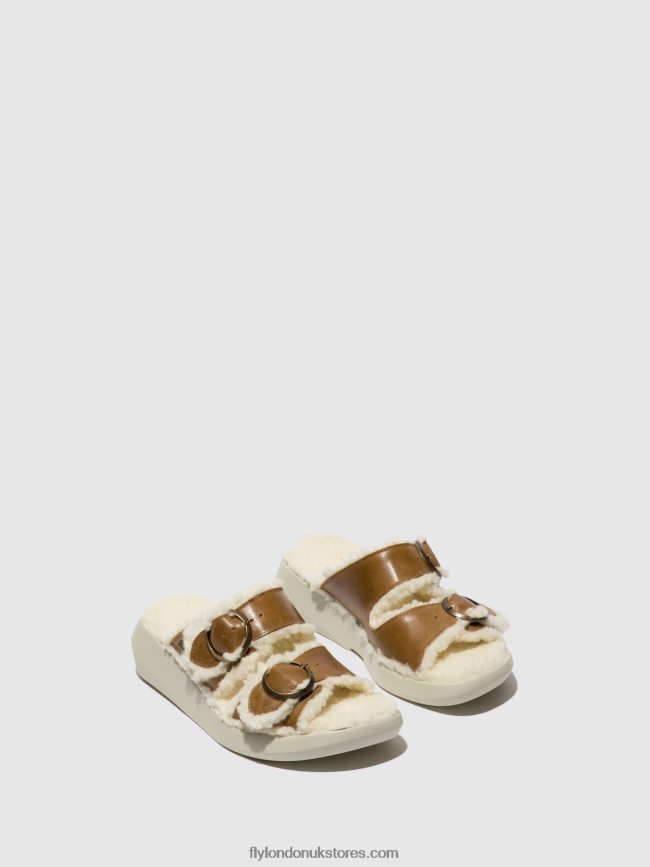 Slip-on Sandals BUGA902 Women Fly London 4V24RT514 CAMEL