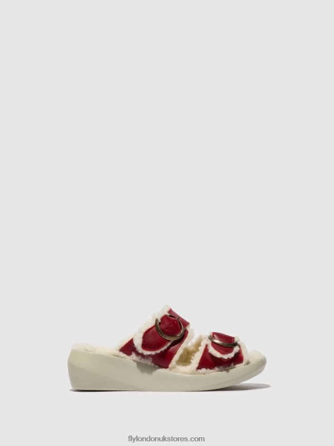 Slip-on Sandals BUGA902 Women Fly London 4V24RT516 RED