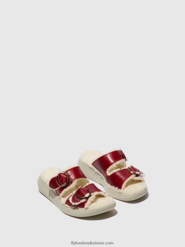 Slip-on Sandals BUGA902 Women Fly London 4V24RT516 RED
