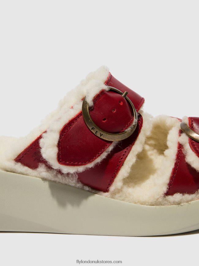 Slip-on Sandals BUGA902 Women Fly London 4V24RT516 RED