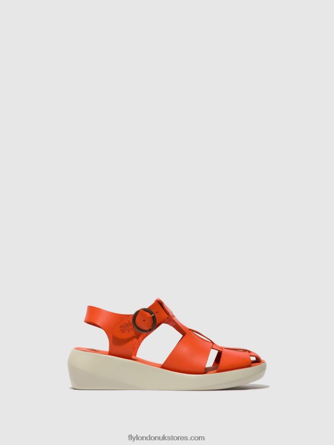 Strappy Sandals BAWE842 Women Fly London 4V24RT428 CORAL