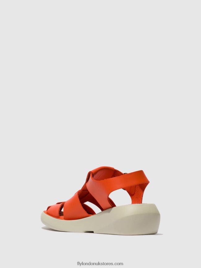 Strappy Sandals BAWE842 Women Fly London 4V24RT428 CORAL