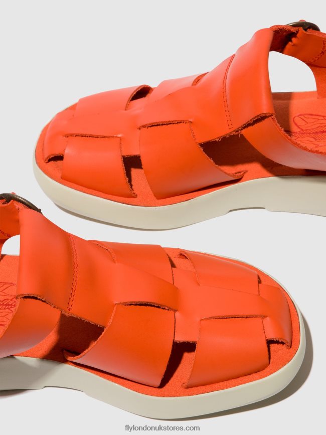 Strappy Sandals BAWE842 Women Fly London 4V24RT428 CORAL
