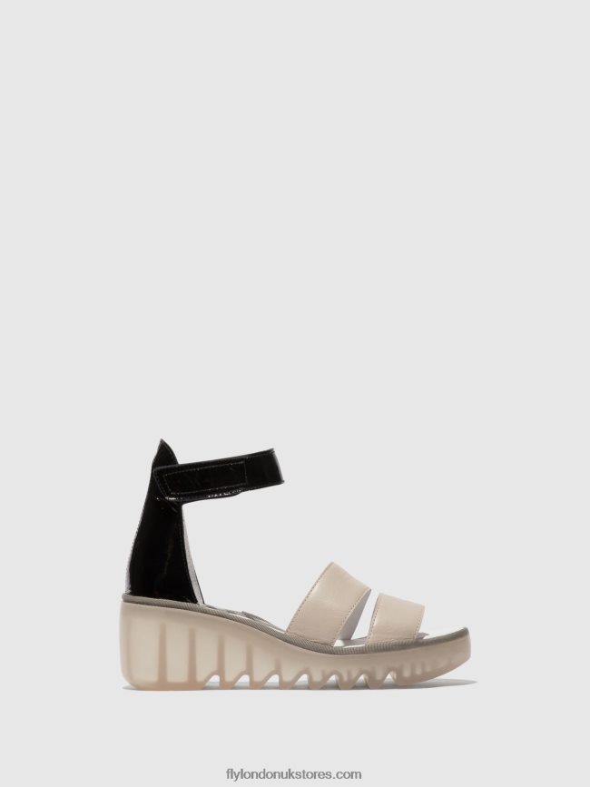 Strappy Sandals BONO290 Women Fly London 4V24RT427 CLOUD/BLACK