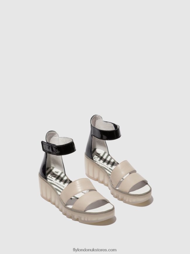 Strappy Sandals BONO290 Women Fly London 4V24RT427 CLOUD/BLACK
