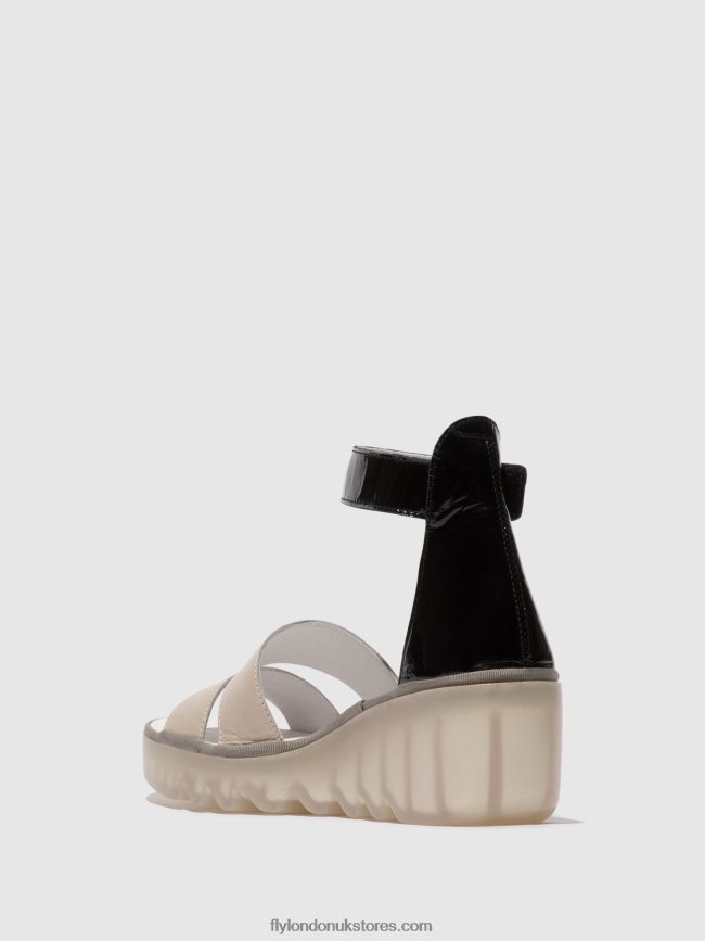 Strappy Sandals BONO290 Women Fly London 4V24RT427 CLOUD/BLACK