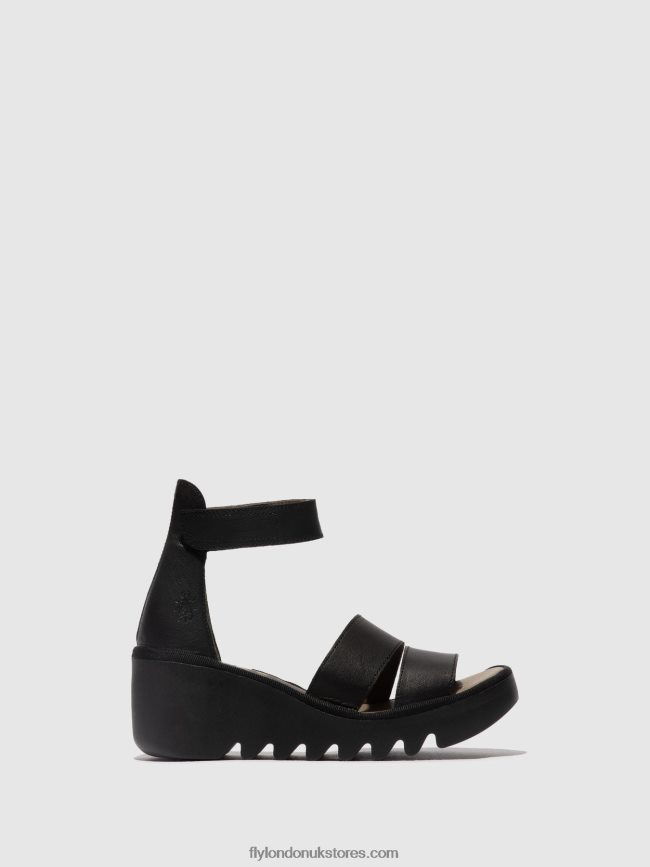 Strappy Sandals BONO290 Women Fly London 4V24RT430 BLACK