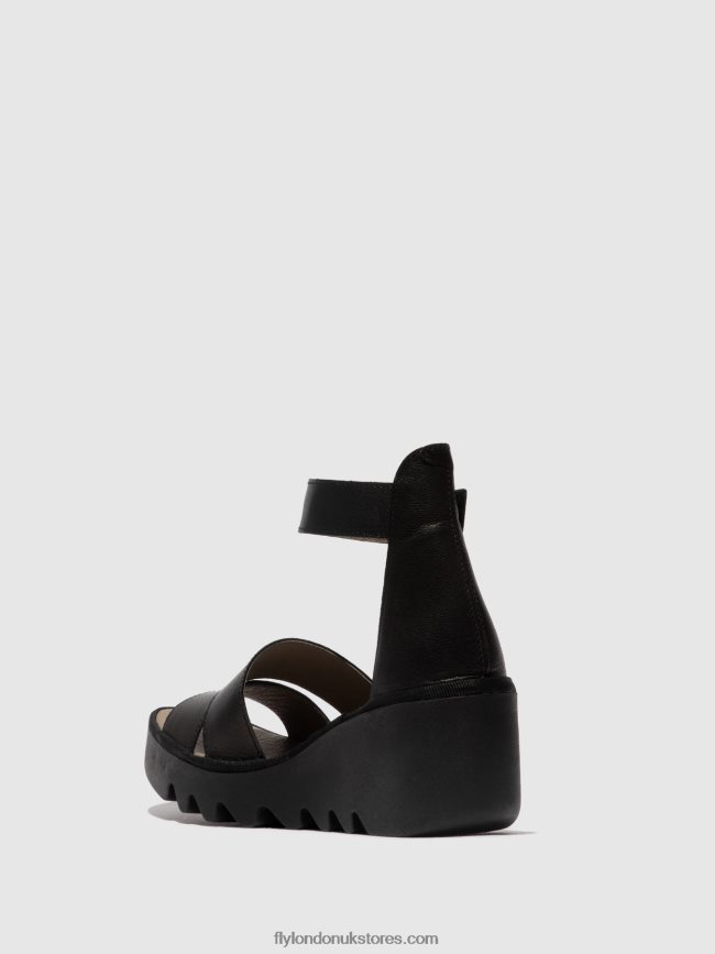 Strappy Sandals BONO290 Women Fly London 4V24RT430 BLACK