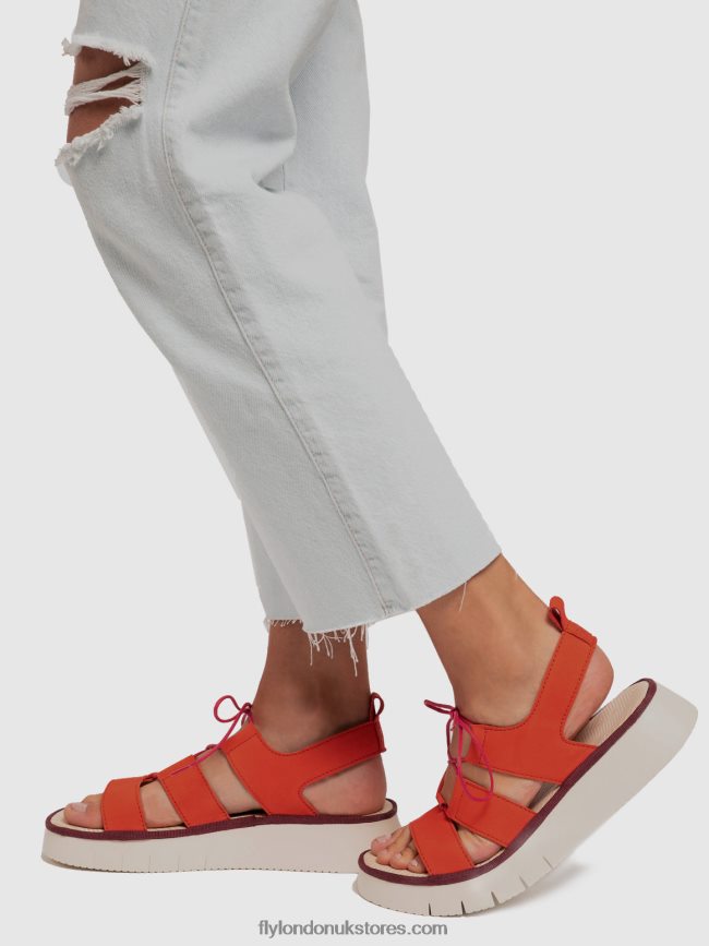 Strappy Sandals CAIO363 Women Fly London 4V24RT575 DEVIL RED