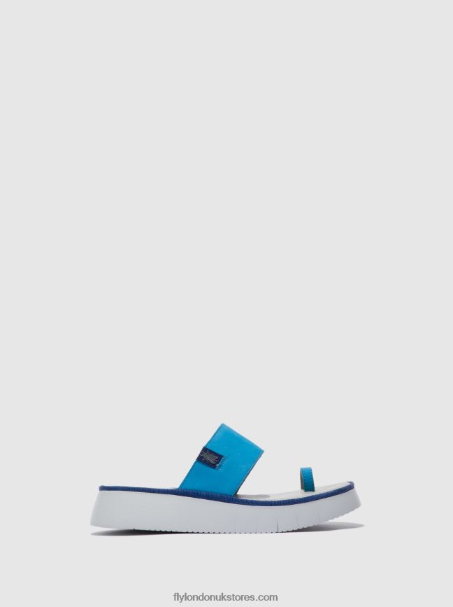Strappy Sandals CHEV316 Women Fly London 4V24RT599 CUPIDO AZURE