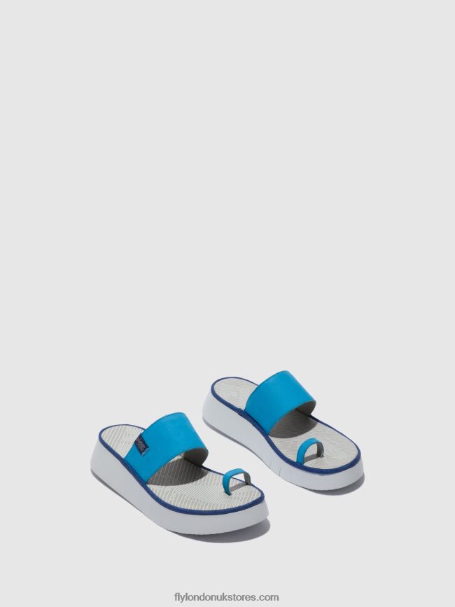 Strappy Sandals CHEV316 Women Fly London 4V24RT599 CUPIDO AZURE