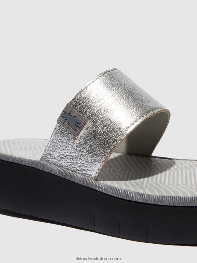 Strappy Sandals CHEV316 Women Fly London 4V24RT601 IDRA SILVER