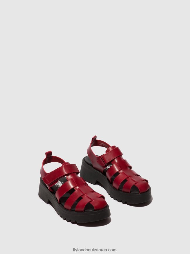 Strappy Sandals MAIE850 Women Fly London 4V24RT424 RED