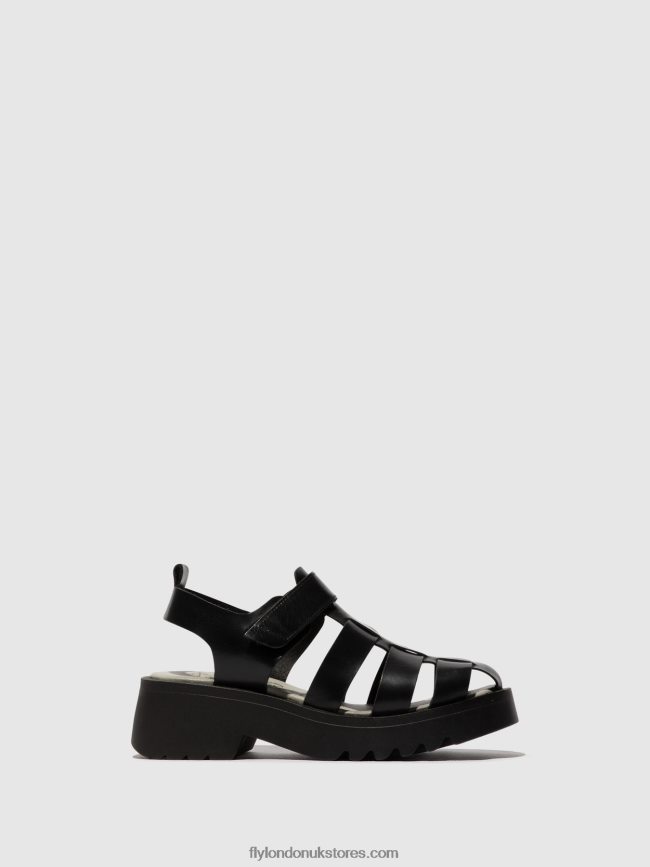Strappy Sandals MAIE850 Women Fly London 4V24RT537 BLACK