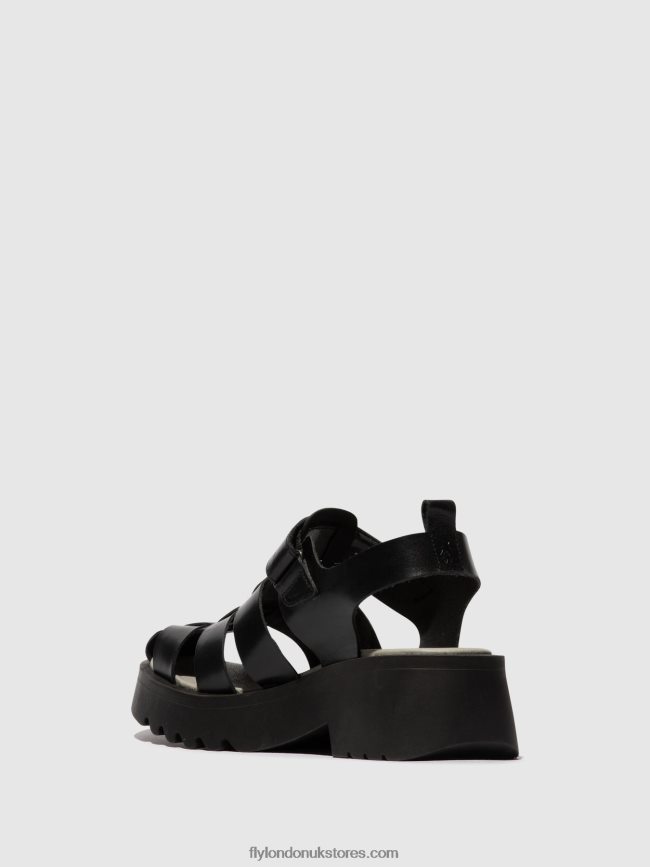 Strappy Sandals MAIE850 Women Fly London 4V24RT537 BLACK