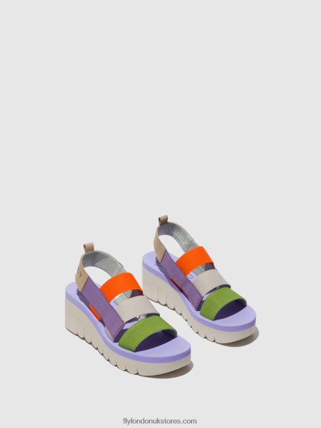 Strappy Sandals YERE847 Women Fly London 4V24RT425 MULTI (VIOLA)