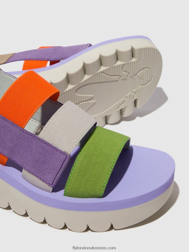 Strappy Sandals YERE847 Women Fly London 4V24RT425 MULTI (VIOLA)