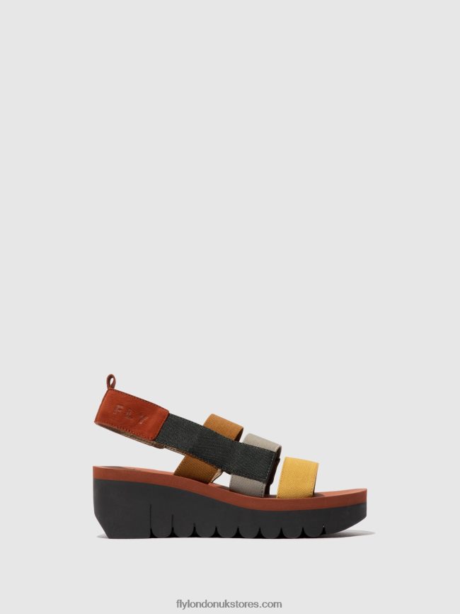 Strappy Sandals YERE847 Women Fly London 4V24RT530 MULTI (BRICK)