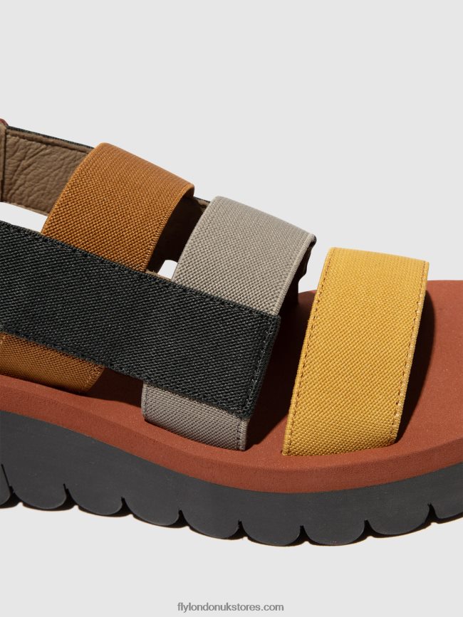 Strappy Sandals YERE847 Women Fly London 4V24RT530 MULTI (BRICK)